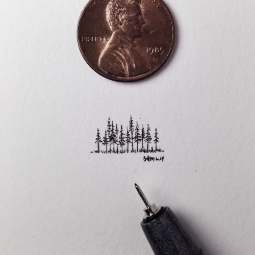 steelbison:  TINY FOREST ©2014 #CopicArt