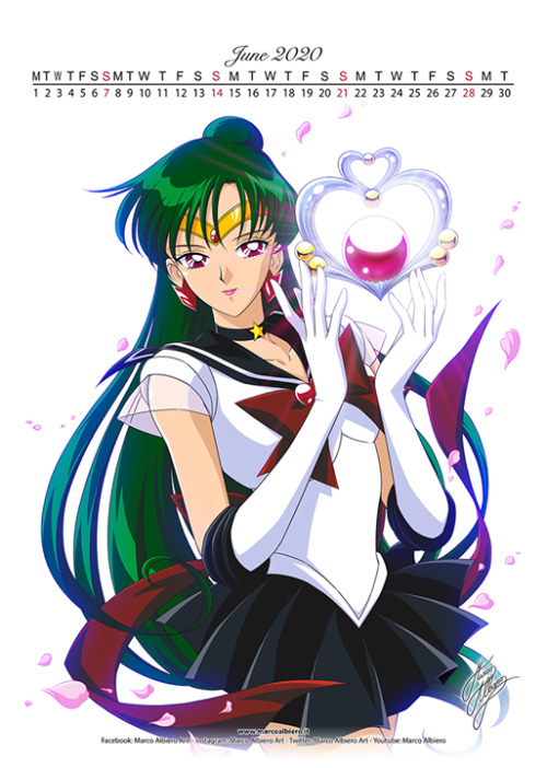 lunaeminxxx:Sailor Pluto june calendar by Marco Albiero