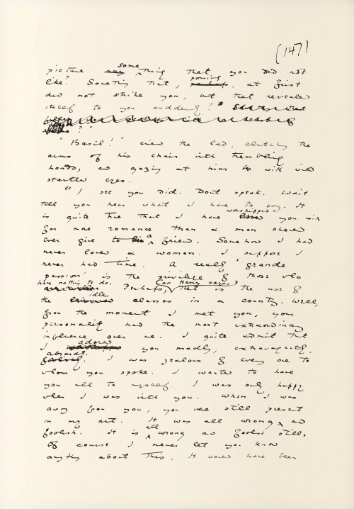 vvaugh: check these glossy fuckin scans of the original manuscript of The Picture of Dorian Gray in 