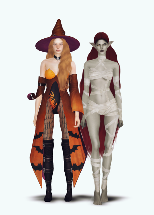 plazasims: HALLOWEEN SET New mesh1 colorFor male/femaleFull body Set contains costume and accessoriz