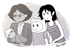 trojan-rabbit:  I love thinking about how fascinated Finn and Marceline would be with Simon and Betty’s future kid because neither of them have probably actually seen a human baby before. ;-; 