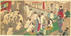 organicbody:  Bathhouse, 1868 - woodblock