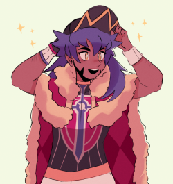 esperlesbian:  thank you for this amazing character design i will never stop thinking about leon’s ridiculous crown print snapback