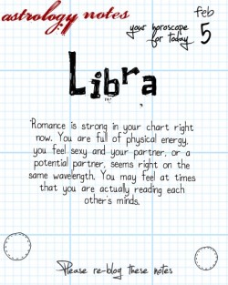 astrologynotes:  Libra 2, 5, 2015: Visit astrology notes for more horoscopes.Did u know that can get a 100% free tarot reading? :)