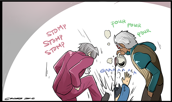 cross-san:  He may be an arse, but Feenie does tries very hard. 