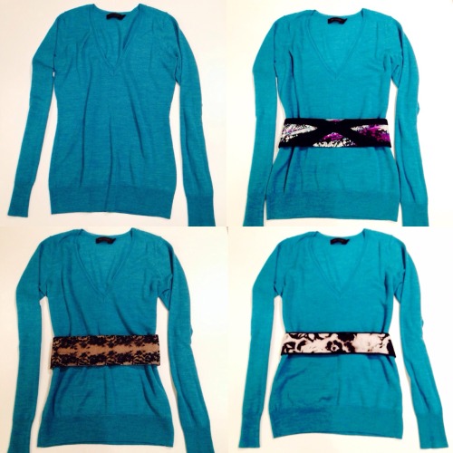 Don’t be a plain Jane in your sweaters this winter. Accessorize with a belt and keep your silh