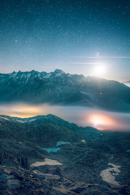 mstrkrftz:Sidelhorn: Moonrise by David Kaplan