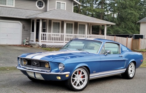  Set the world on fire. Tim Keptner Jr.’s gorgeous Acapulco Blue 1968 Ford Mustang Fastback was buil