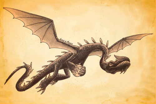 chocomony:A Dragon for Week 98 - SlinkwingAnother dragon from the rescue rider’s series, and I