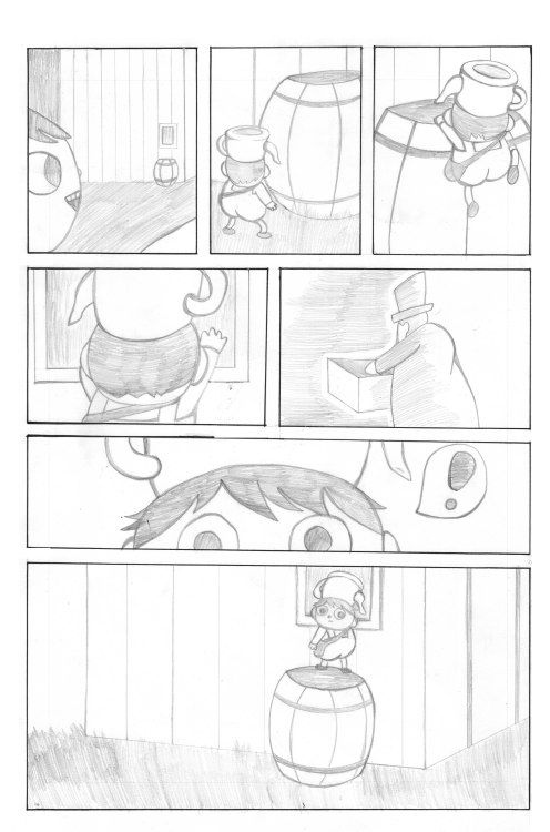 So I thought I’d post more comic pages now and I came upon my pencils for my over the garden w