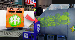 splatoonus:  Here’s some graffiti we discovered on a wall in Inkopolis Plaza. From what we can discern, this is actually an image posted in something called Miiverse. If you drop a handwritten note in the mailbox outside of Inkopolis Tower, your note