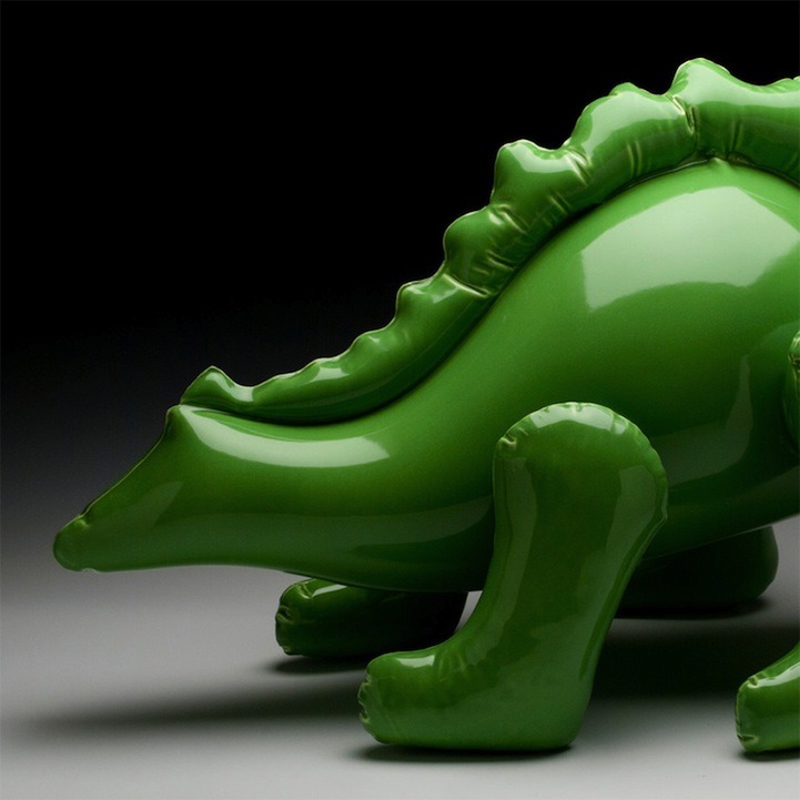 f-l-e-u-r-d-e-l-y-s:  Ceramic Sculptures Look Like Inflatable Toys by Brett Kern