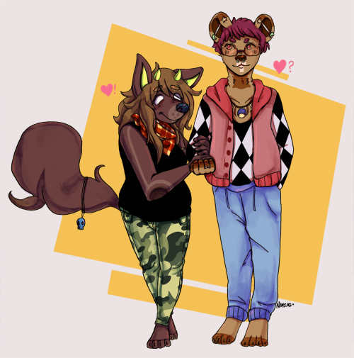 drew me and jiebon&rsquo;s fursonas &lt;3also a speedpaint