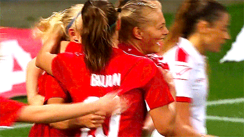 glimmerofawesome: Pernille Harder breaks the Danish international goal scoring record with her 66th 