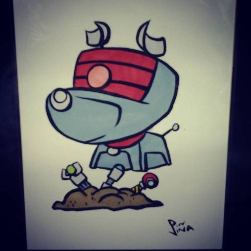 K9! Good doggy-bot.Here at #denvercomiccon , booth AV387! #doctorwho #bbc #k9 #denver #ink #markers 