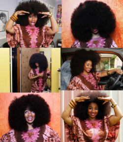 she-who-loves-the-rain:  Aevin Dugas has spent the last 14 years growing her hair and her record-breaking natural afro has entered Guinness Book of Records.Aevin says her hair is inspiring legions of women to ditch chemical straighteners and ‘go natural’.