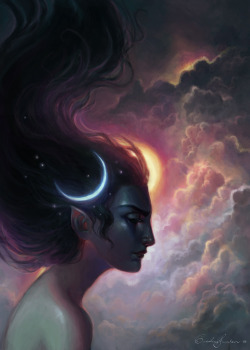 fadamariposa:  “Eclipse”, digital painting, by Caroline Jamhour 