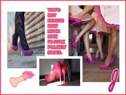 sissystable: Saddle up at the Sissy Stable !!!  Its such a vicious cycle&hellip; I suck cocks so men buy me slutty heels but then wearing such slutty heels just makes me want to be on my knees sucking more cock!