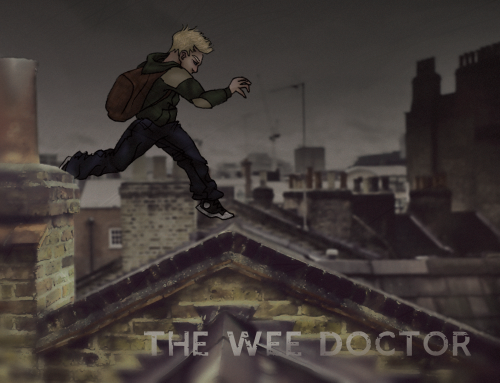 Wee John following Sherlock through London.Still more fanart for what may possibly be my favourite f