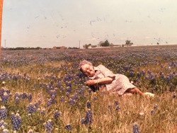 alwaysbratty:  killtheviolinist:  My great grandmother Ella Duhon Trahan in a field of flowers.   never not reblog ella