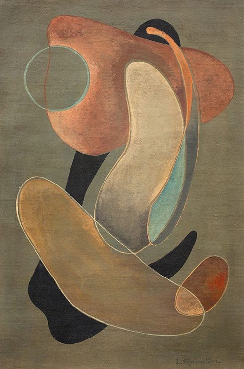 thunderstruck9:Erna Rosenstein (Polish, 1913-2004), Kompozycja. Oil on canvas, 65 x 44 cm.