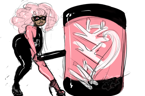 I doodled up Nicki Minaj as Harley Quinn. But in pink. 