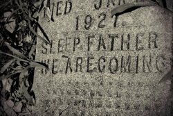 celtic-cat2u:  Sleep Father, We Are Coming by ScelusSceleris.   A roadside cemetery in Plaquemine, Louisiana with no name.   