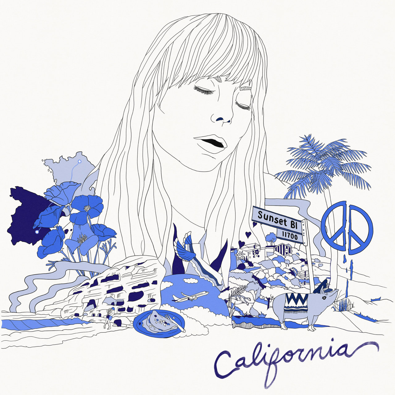 Jess Rotter’s series of Joni Mitchell Illustrations, “Ode to Blue.”