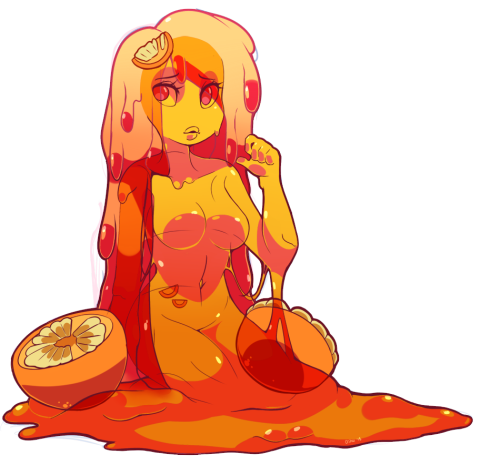 sugaryrainbow:  Art blocks > draws Slime girl for the first time > problem solved (?)