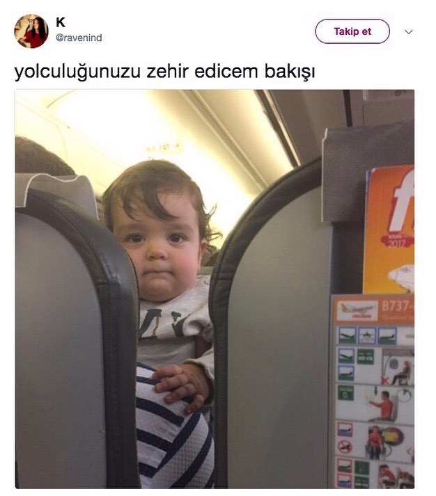 yolculuğunuzu zehir edicem bakışı