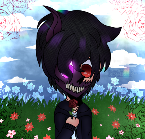 Flowers go bloom First time drawing Corpse_Husband and I am proud of this drawing!