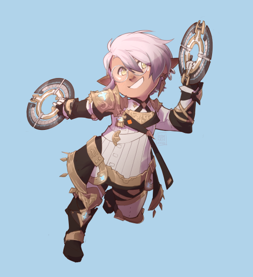 Commission for @meltycure of their Lalafell dancer, Coconimo! I love this baby boy