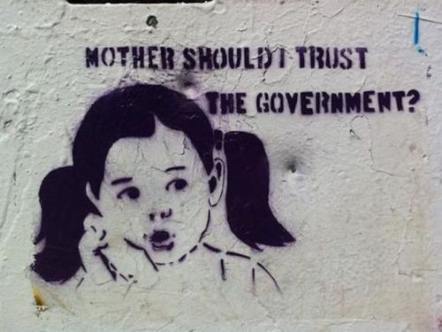 “Mother should I trust the government”