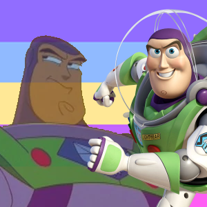 mollyjames:yourfavkins: Buzz Lightyear (Toy Story) canonically kins Buzz Lightyear from Buzz Lightye