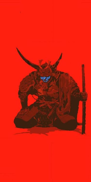Samurai, warrior, minimal, art, 1080x2160 wallpaper @wallpapersmug : bit.ly/2EBfd6v - 