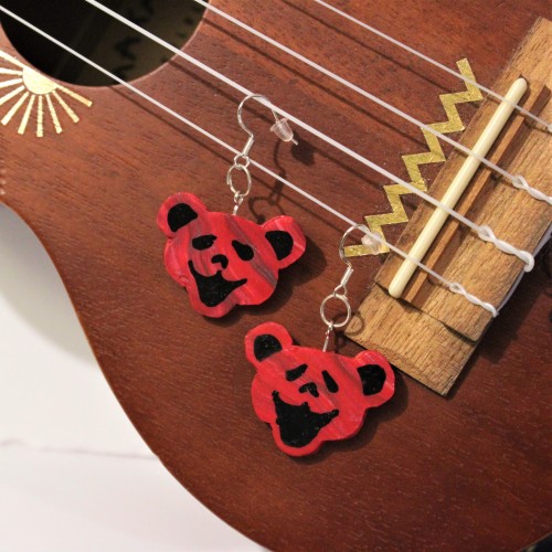 Grateful Dead Inspired Dancing Bear earrings available at etsy.com/shop/TerrapinPerspectiveThanks fo