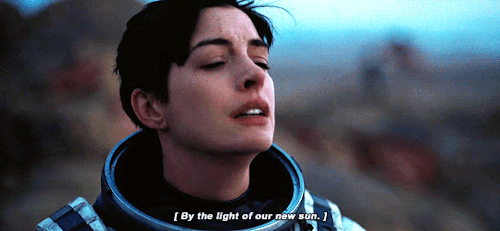 kaylapocalypse:movie-gifs: Brand. She’s… out there. Setting up camp. Alone, in a strange galaxy.i wa