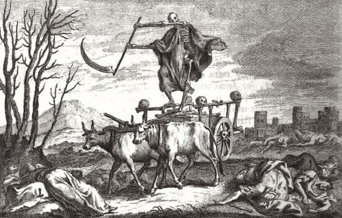 magictransistor:  Bartolomeo Crivellari/Gaetano Zompini (after Petrarch), Triumph of Death (Trionfo della Morte), 1756.