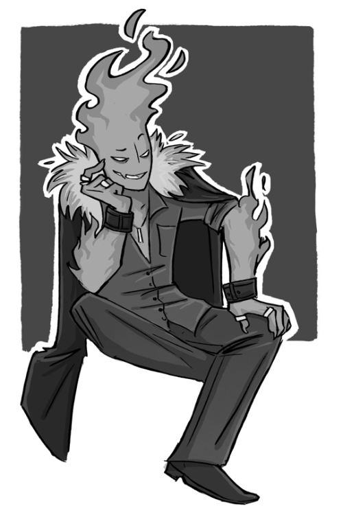 sinisor:  withtheworms:Hey so uh… Underfell Grillby is really hot.    Mnnn yessss