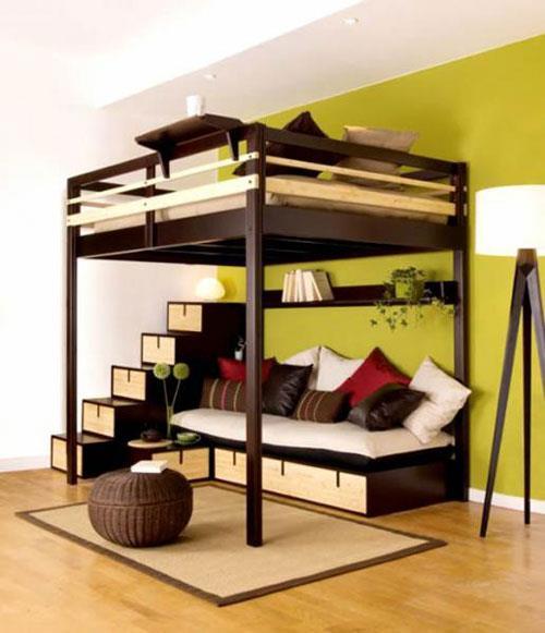 Loft bed with a cool teenager bedroom ideas