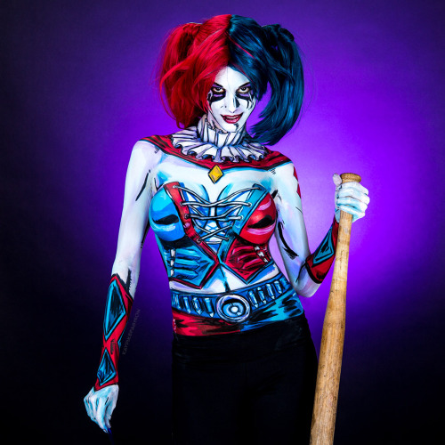 demonsee:  Harley Quinn Bodypaint KayPikeFashion