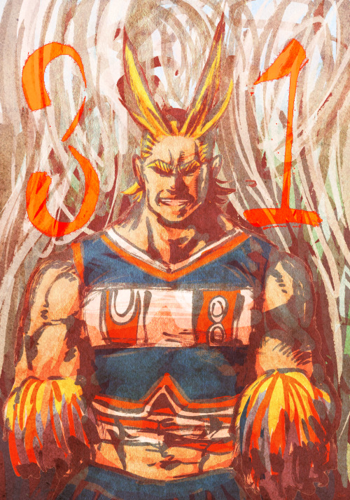 Somehow this has ended up being my favourite so far.Cover 31! #Boku no hero academia  #My hero academia #All might #one for all  #Plus ultra cheerleading #kohei horikoshi#twitter#cover