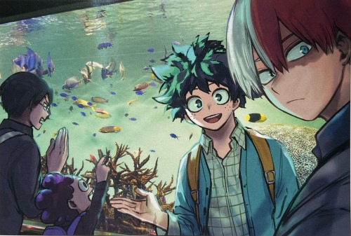 Saikyo Jump June 2023 Outing Photo Card Of Shoto, Izuku, Iida, And Mineta At An Aquarium