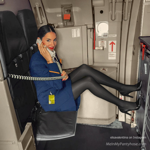 meinmypantyhose: From the special gallery Flight Attendants. More here: meinmypantyhose.com/