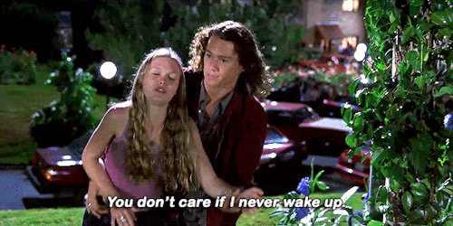televisionfilmgifs: Why are you doing this? I told you, you may have a concussion. 10 Things I 