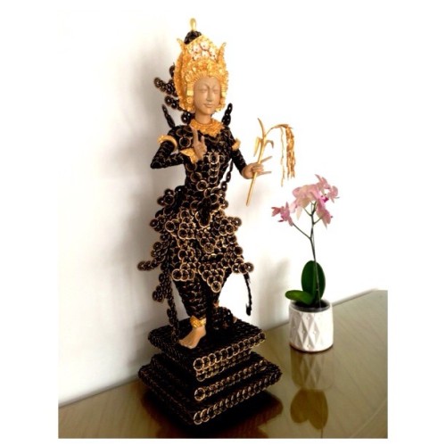 saintmichelline:Fav statue in my home #balinese #gold #silver #bali #art #statue #beautiful