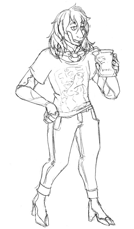 a casual raiden drinking his cyborg caprisun for @windmill-ghost