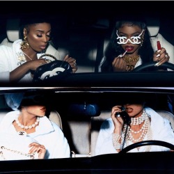 fuckrashida:  Dreezy &amp; Kash Doll - Chanel Slides (2018) Linda &amp; Christy for Chanel Fall/Winter 1991 by Karl Lagerfeld 