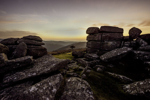 Combestone Surnise by jonsomersphotos taken a while ago Sunrise on Dartmoor from Combestone Tor http