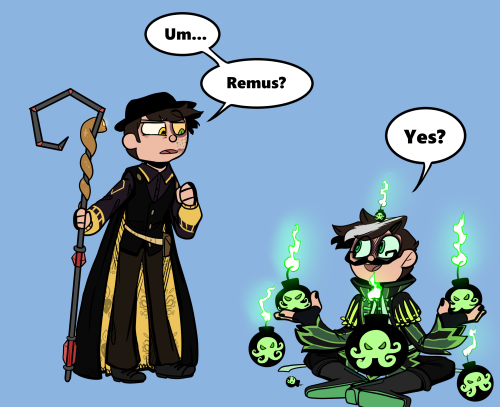 They all have superpowers and cool outfits and&hellip;and Remus has bombs&hellip; BUT YEAH I will ma